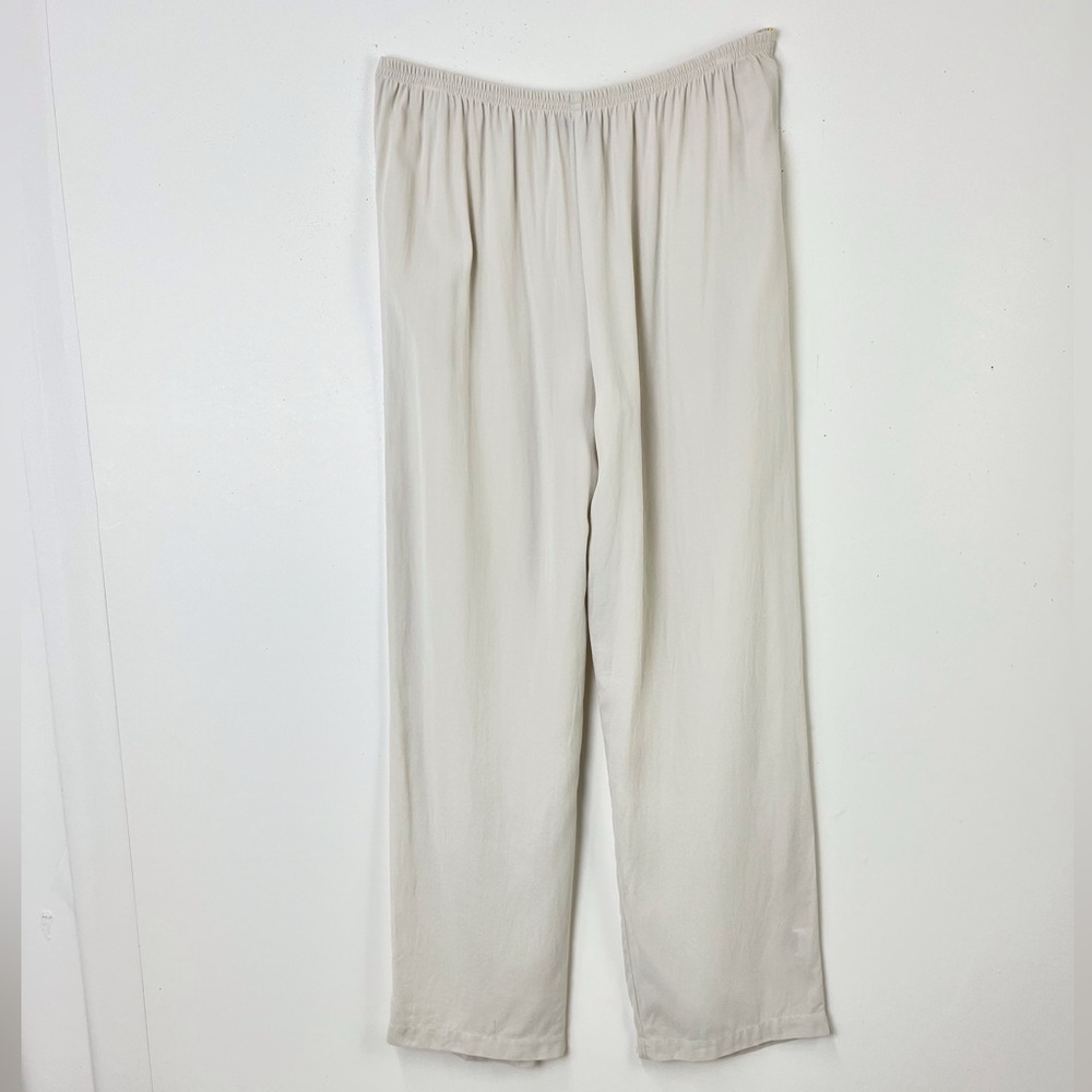 Eileen Fisher White Silk Pants Size 1X